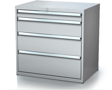 Dílenské zásuvkové skříně 17U - š 860 x h 750 mm DKP 4536 17U 4