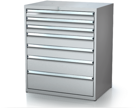 Dílenské zásuvkové skříně 21U - š 860 x h 750 mm DKP 4536 21U 7