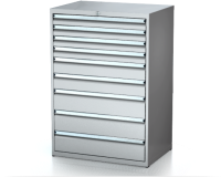 Dílenské zásuvkové skříně 26U - š 860 x h 750 mm DKP 4536 26U 9