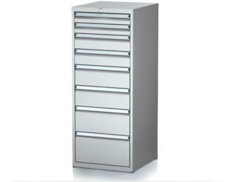 Dílenské zásuvkové skříně 29U - š 555 x h 600 mm DKP 2727 29U 8