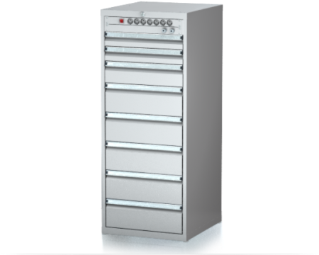 Dílenské zásuvkové skříně 29U - š 555 x h 600 mm DKP 2727 29U 8L EVH