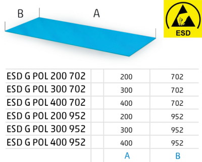 Individuální program pro stoly ALCERA® a ALPEDE® ESD G POL 400 702