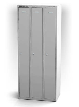 Šatní skříňka Aldop - dvouplášťové dveře, šířka / počet oddělení: 250 mm / 1 - náhled