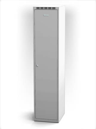 Šatní skříňka Aldop - dvouplášťové dveře, šířka / počet oddělení: 400 mm / 1 - náhled