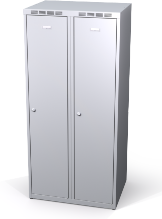 Šatní skříňka Aldop snížená - dvouplášťové dveře, šířka / počet oddělení: 350 mm / 2 - náhled
