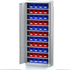 Plechová skříň s plastovými boxy SS, US